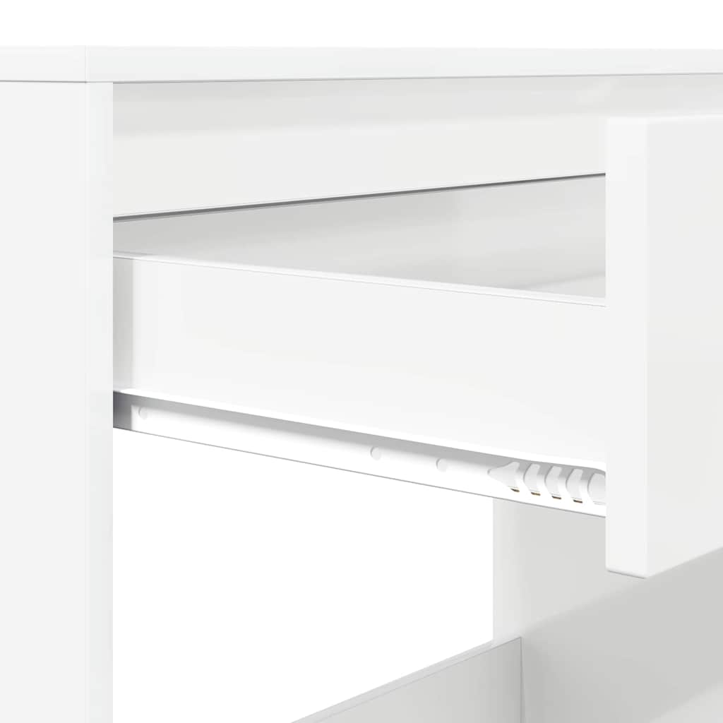 vidaXL Biurko Biały Wysoki Połysk 100 x 50 x 78 cm Drewno inżynieryjne