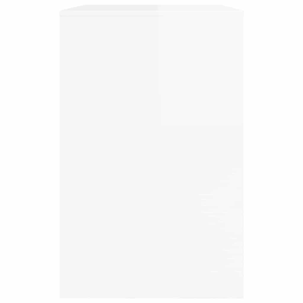 vidaXL Biurko Biały Wysoki Połysk 100 x 50 x 78 cm Drewno inżynieryjne