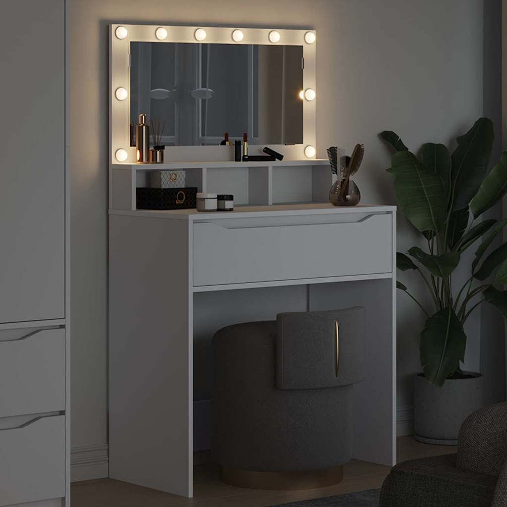 vidaXL Toaletki do sypialni z szufladą Biały 80 x 39,6 x 135 cm