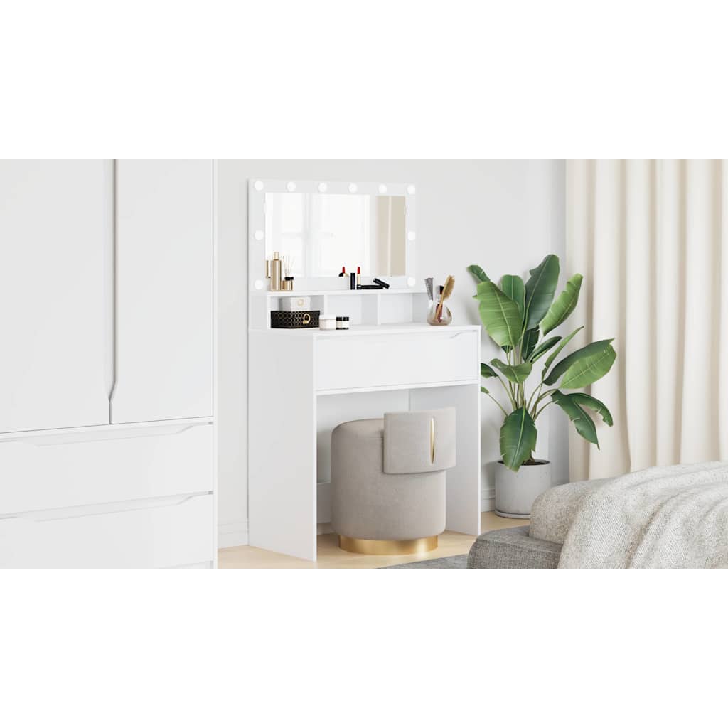 vidaXL Toaletki do sypialni Biały 80 x 39,6 x 135 cm