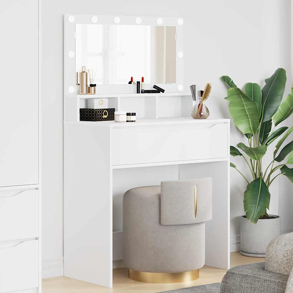 vidaXL Toaletki do sypialni z szufladą Biały 80 x 39,6 x 135 cm