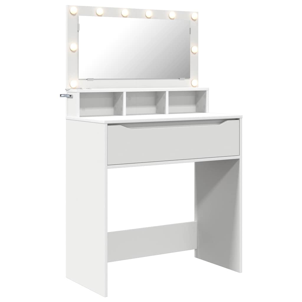 vidaXL Toaletki do sypialni z szufladą Biały 80 x 39,6 x 135 cm