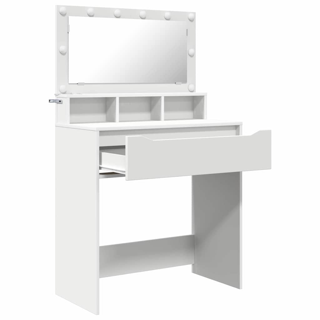vidaXL Toaletki do sypialni z szufladą Biały 80 x 39,6 x 135 cm