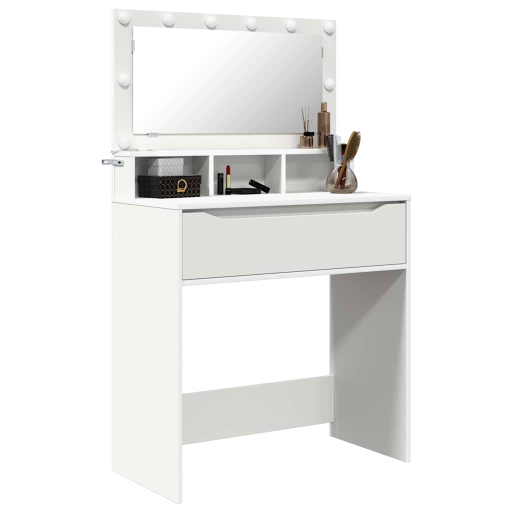 vidaXL Toaletki do sypialni z szufladą Biały 80 x 39,6 x 135 cm