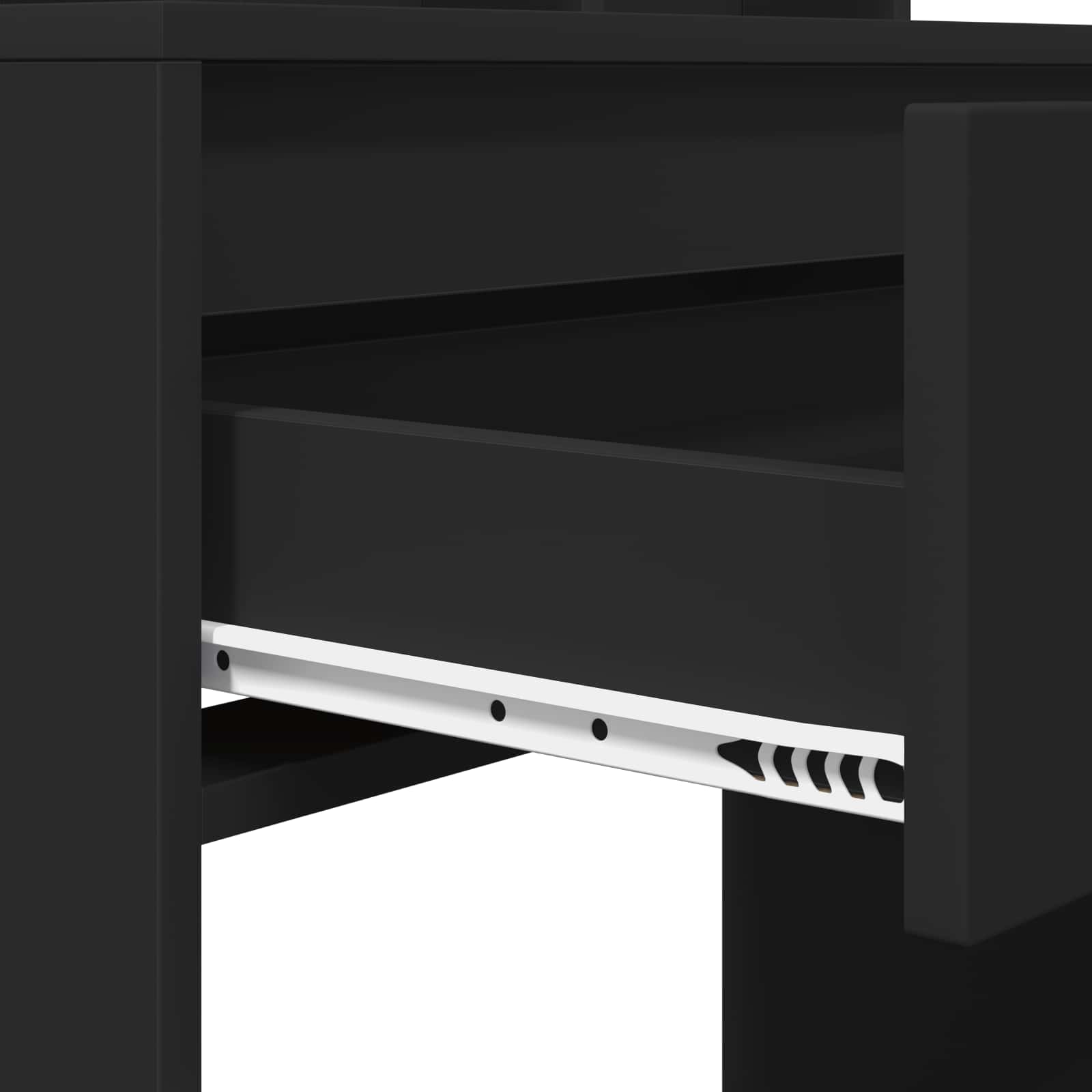 vidaXL Toaletki do sypialni Czarny 80 x 39,6 x 135 cm