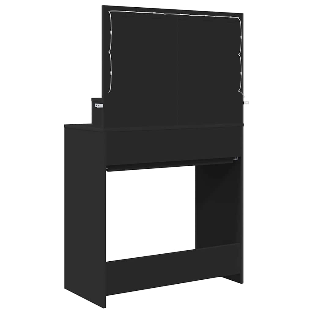 vidaXL Toaletki do sypialni z szufladą Czarny 80 x 39,6 x 135 cm