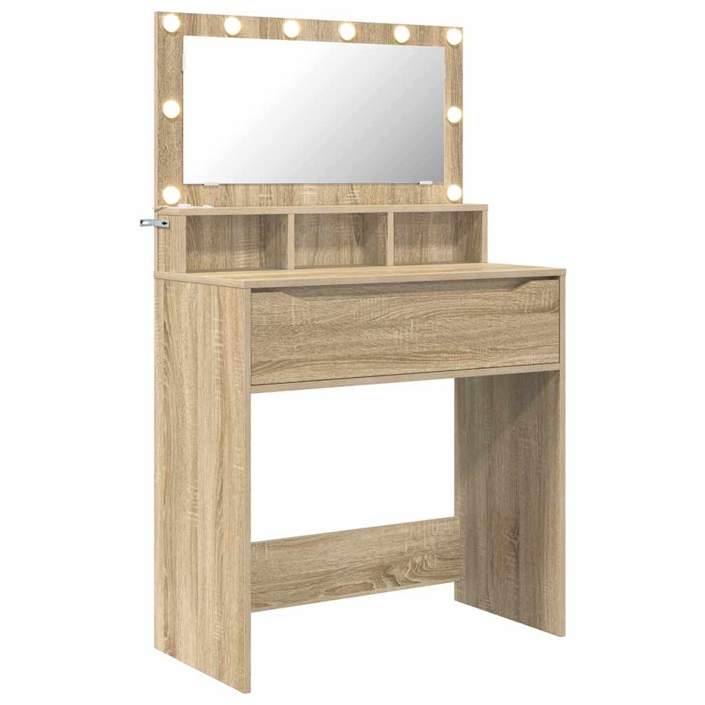 vidaXL Toaletki do sypialni z szufladą Dąb Sonoma 80 x 39,6 x 135 cm