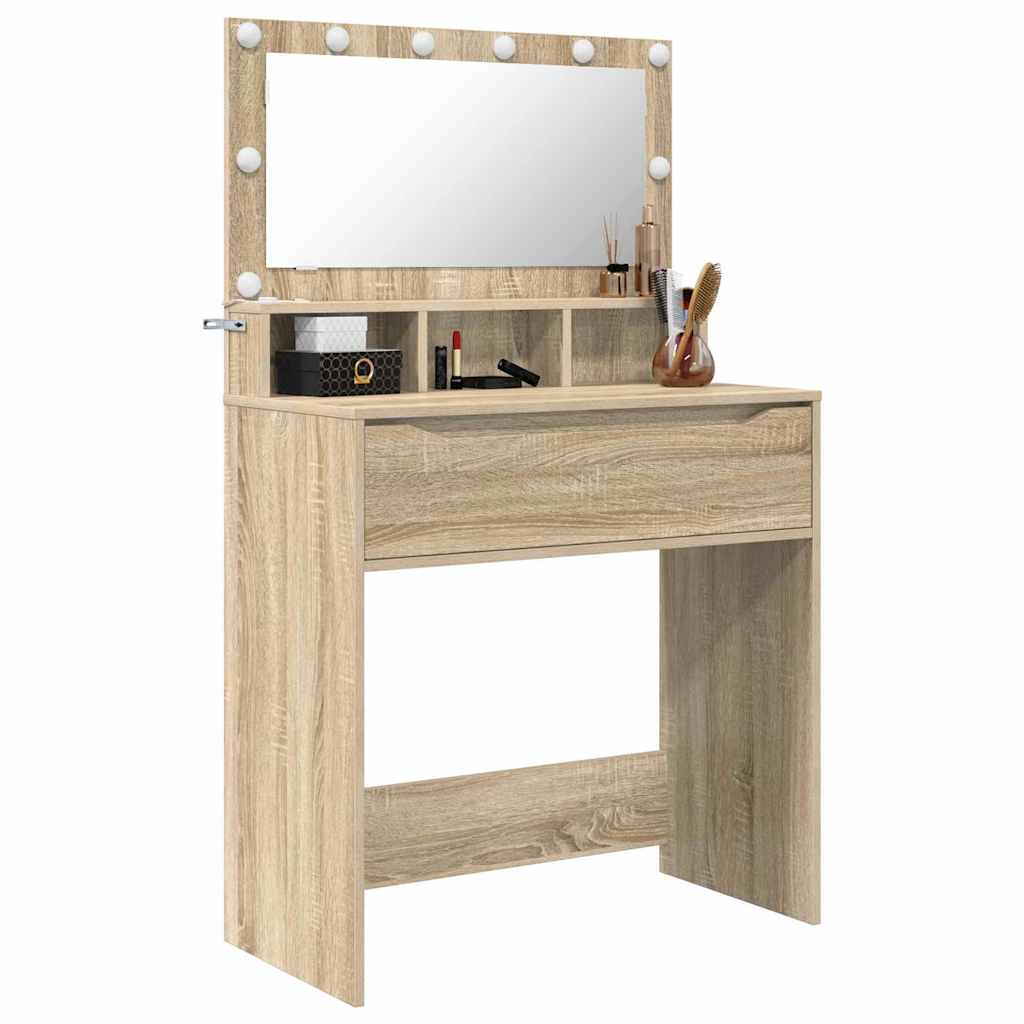 vidaXL Toaletki do sypialni z szufladą Dąb Sonoma 80 x 39,6 x 135 cm