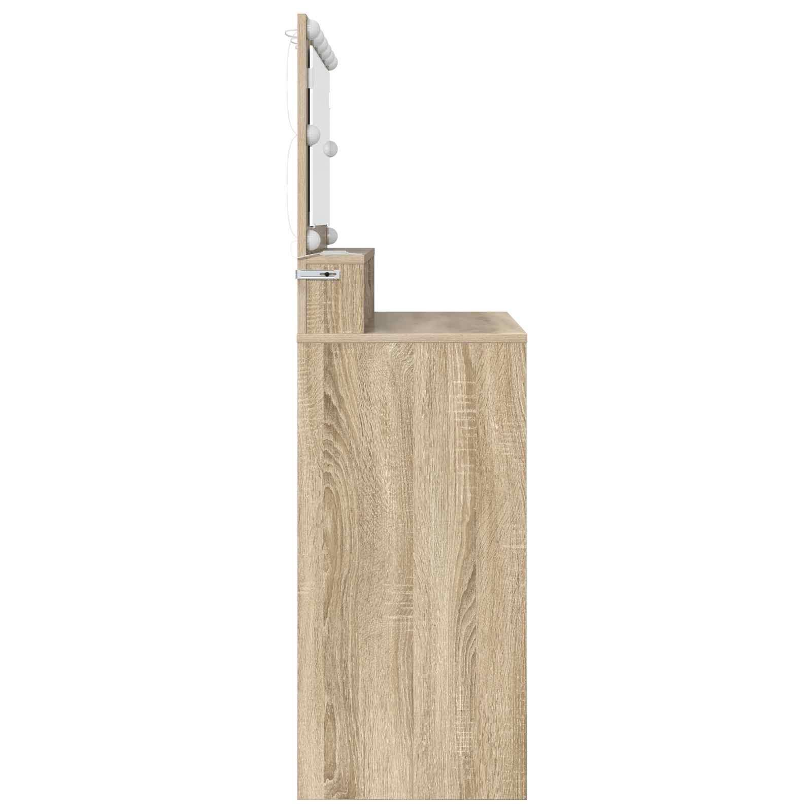 vidaXL Toaletki do sypialni Dąb Sonoma 80 x 39,6 x 135 cm