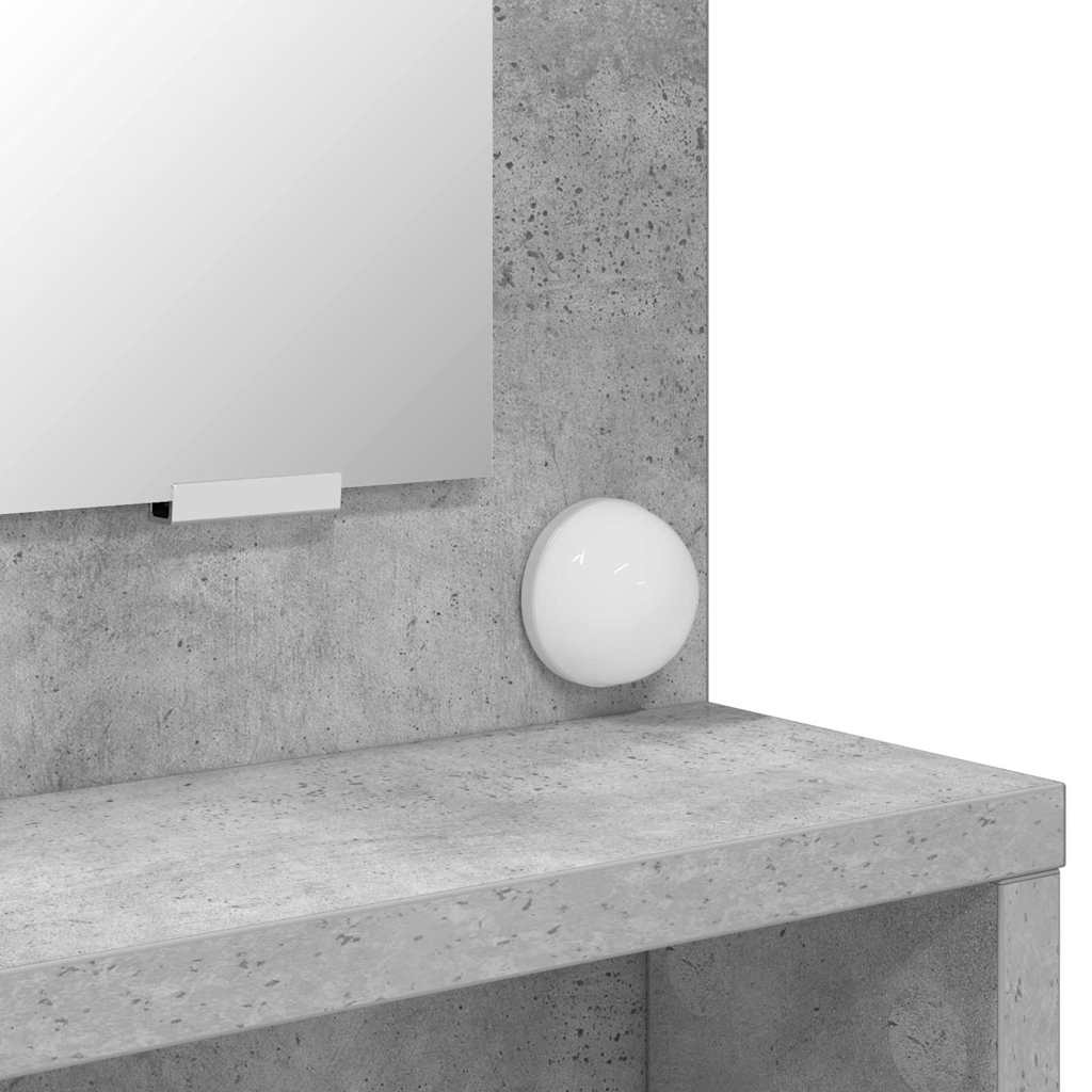 vidaXL Toaletki do sypialni Betonowy szary 80 x 39,6 x 135 cm
