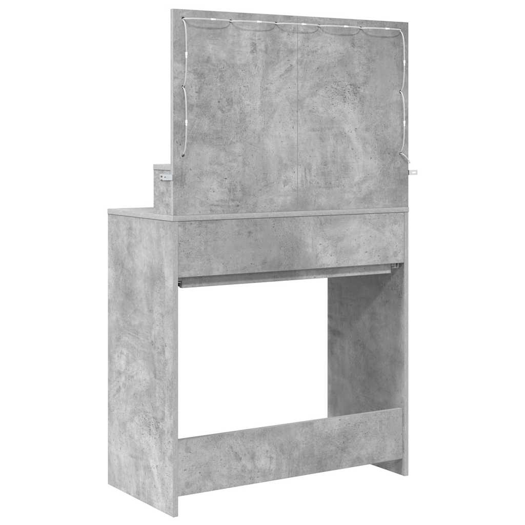 vidaXL Toaletki do sypialni Betonowy szary 80 x 39,6 x 135 cm