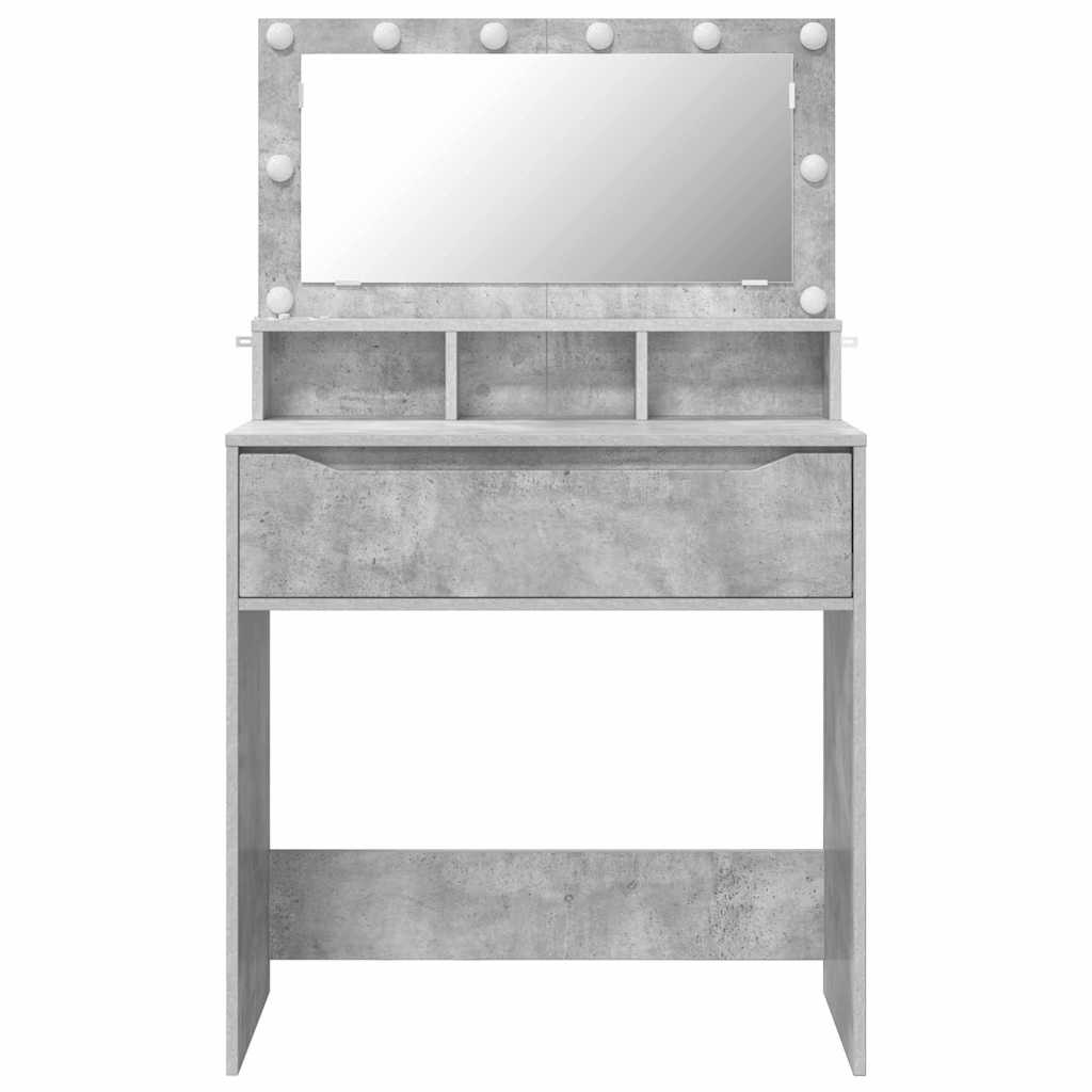 vidaXL Toaletki do sypialni Betonowy szary 80 x 39,6 x 135 cm
