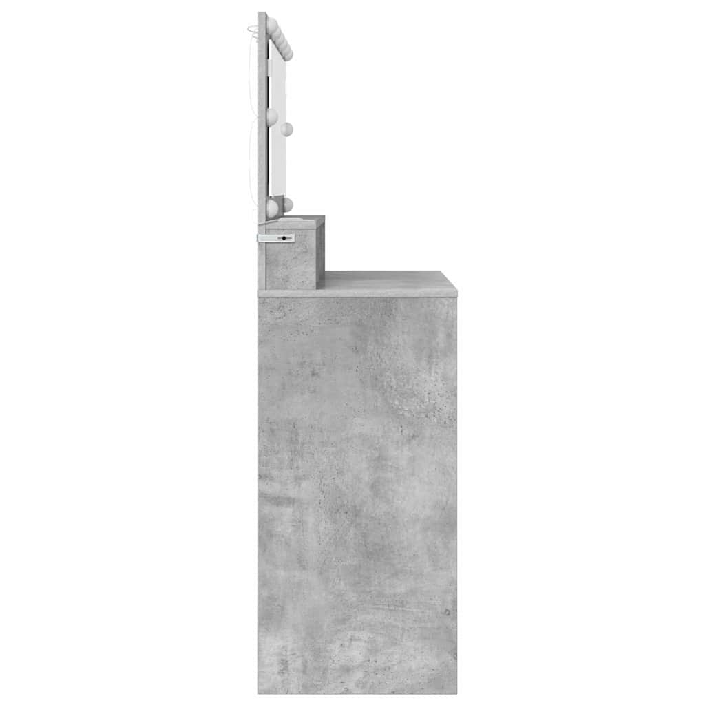 vidaXL Toaletki do sypialni Betonowy szary 80 x 39,6 x 135 cm