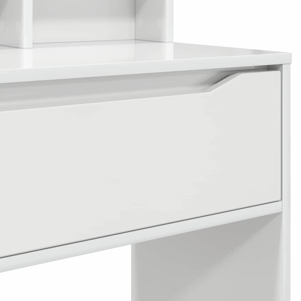 vidaXL Toaletki do sypialni Wysoki połysk biały 80 x 39,6 x 135 cm