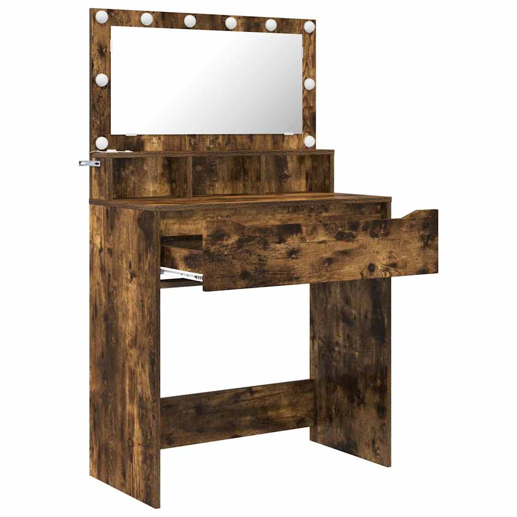 vidaXL Toaletki do sypialni z szufladą Dąb wędzony 80 x 39,6 x 135 cm