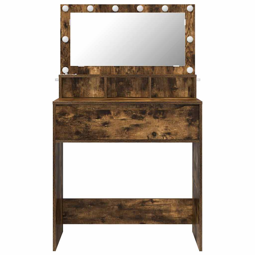 vidaXL Toaletki do sypialni z szufladą Dąb wędzony 80 x 39,6 x 135 cm
