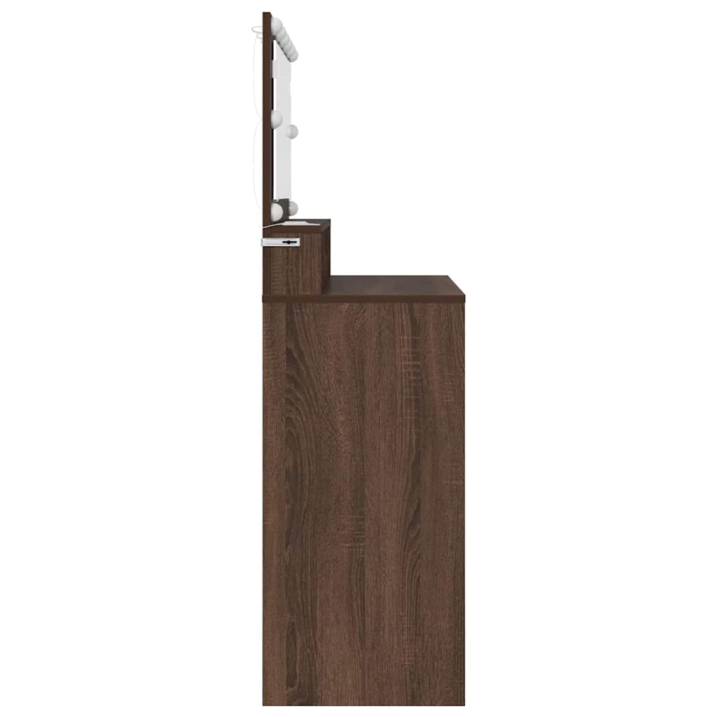 vidaXL Toaletki do sypialni z szufladą Brązowy dąb 80 x 39,6 x 135 cm