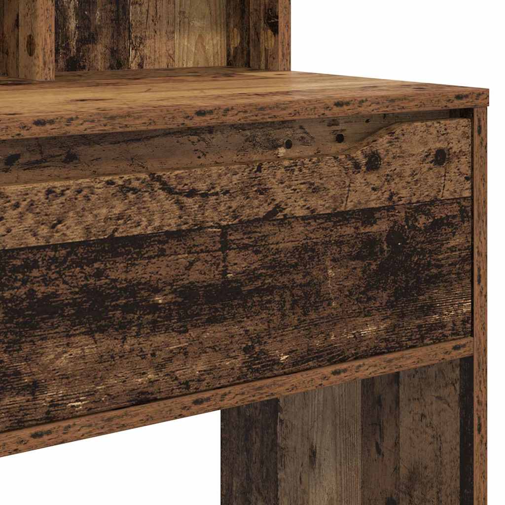 vidaXL Toaletki do sypialni z szufladą Stare drewno 80 x 39,6 x 135 cm