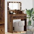 vidaXL Toaletki do sypialni Stare drewno 80 x 39,6 x 135 cm