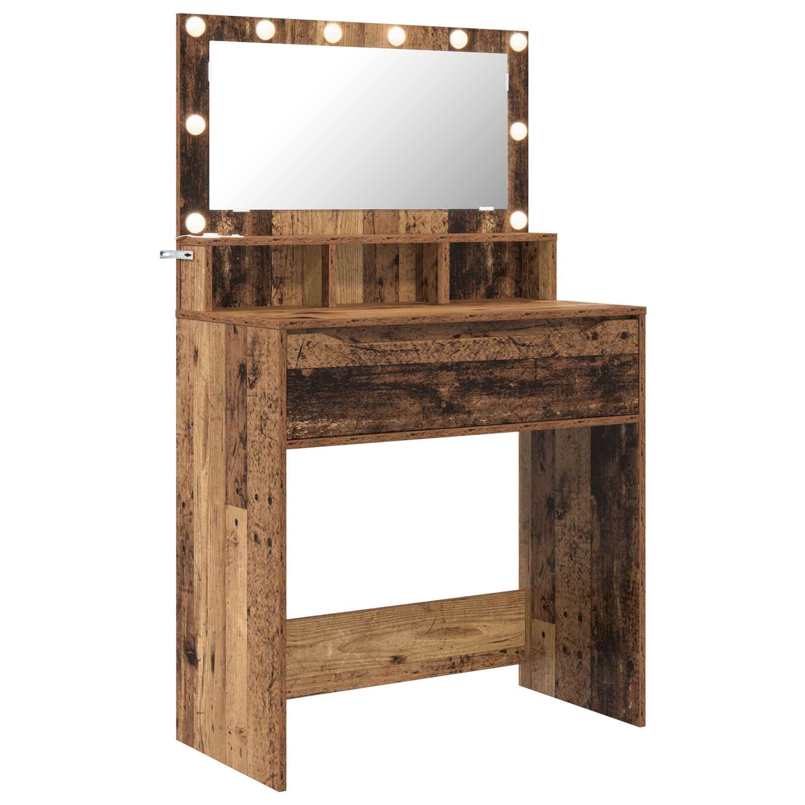 vidaXL Toaletki do sypialni Stare drewno 80 x 39,6 x 135 cm