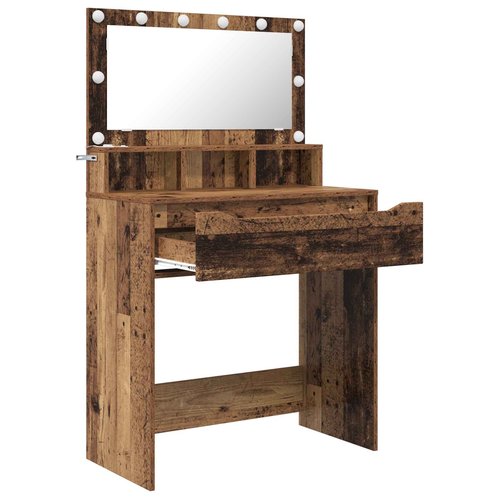 vidaXL Toaletki do sypialni Stare drewno 80 x 39,6 x 135 cm