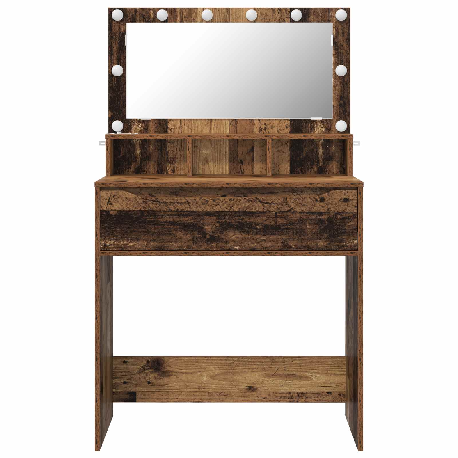 vidaXL Toaletki do sypialni Stare drewno 80 x 39,6 x 135 cm