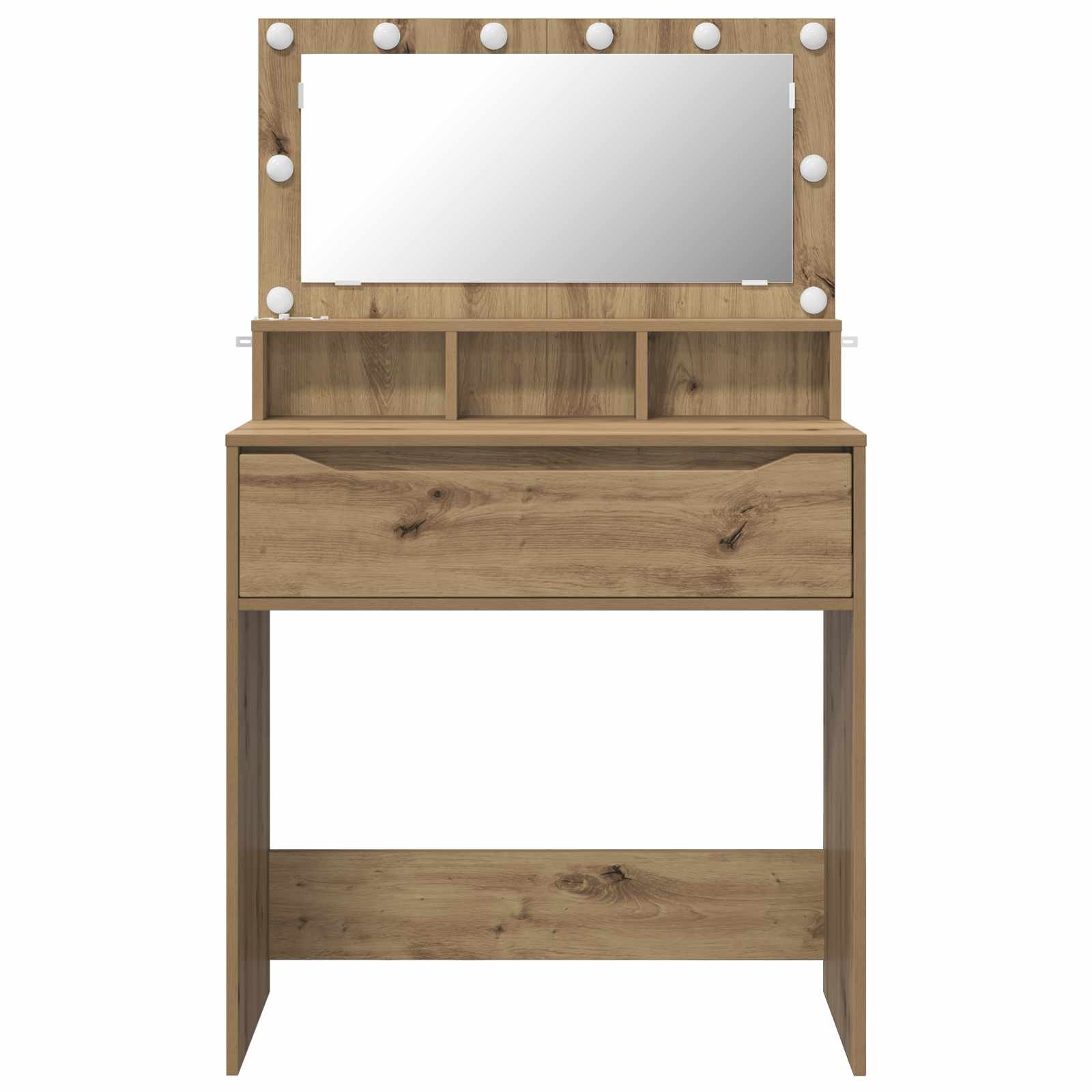 vidaXL Toaletki do sypialni Dąb rzemieślniczy 80 x 39,6 x 135 cm