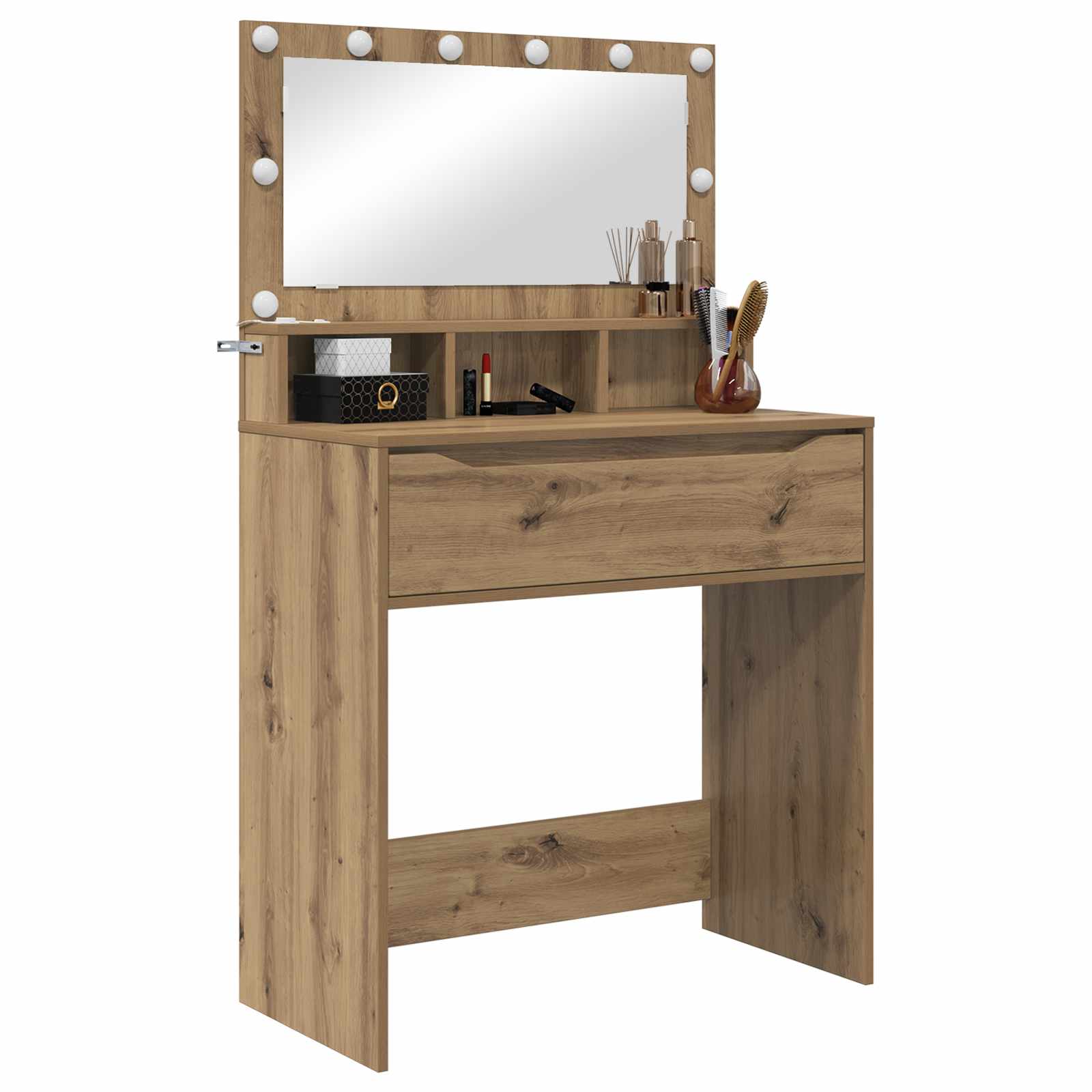 vidaXL Toaletki do sypialni Dąb rzemieślniczy 80 x 39,6 x 135 cm