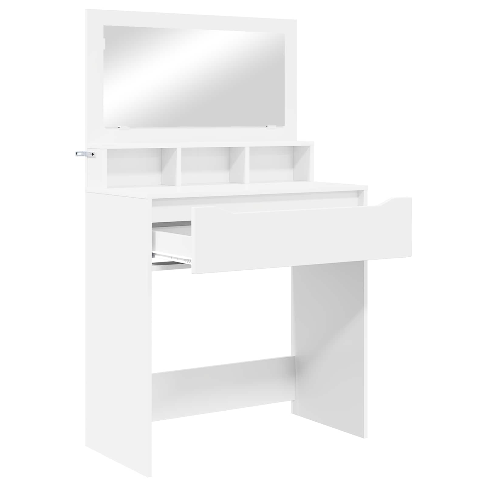 vidaXL Toaletki do sypialni Biały 80 x 39,6 x 135 cm