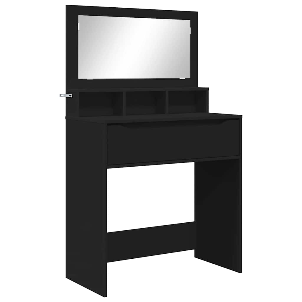 vidaXL Toaletki do sypialni z szufladą Czarny 80 x 39,6 x 135 cm