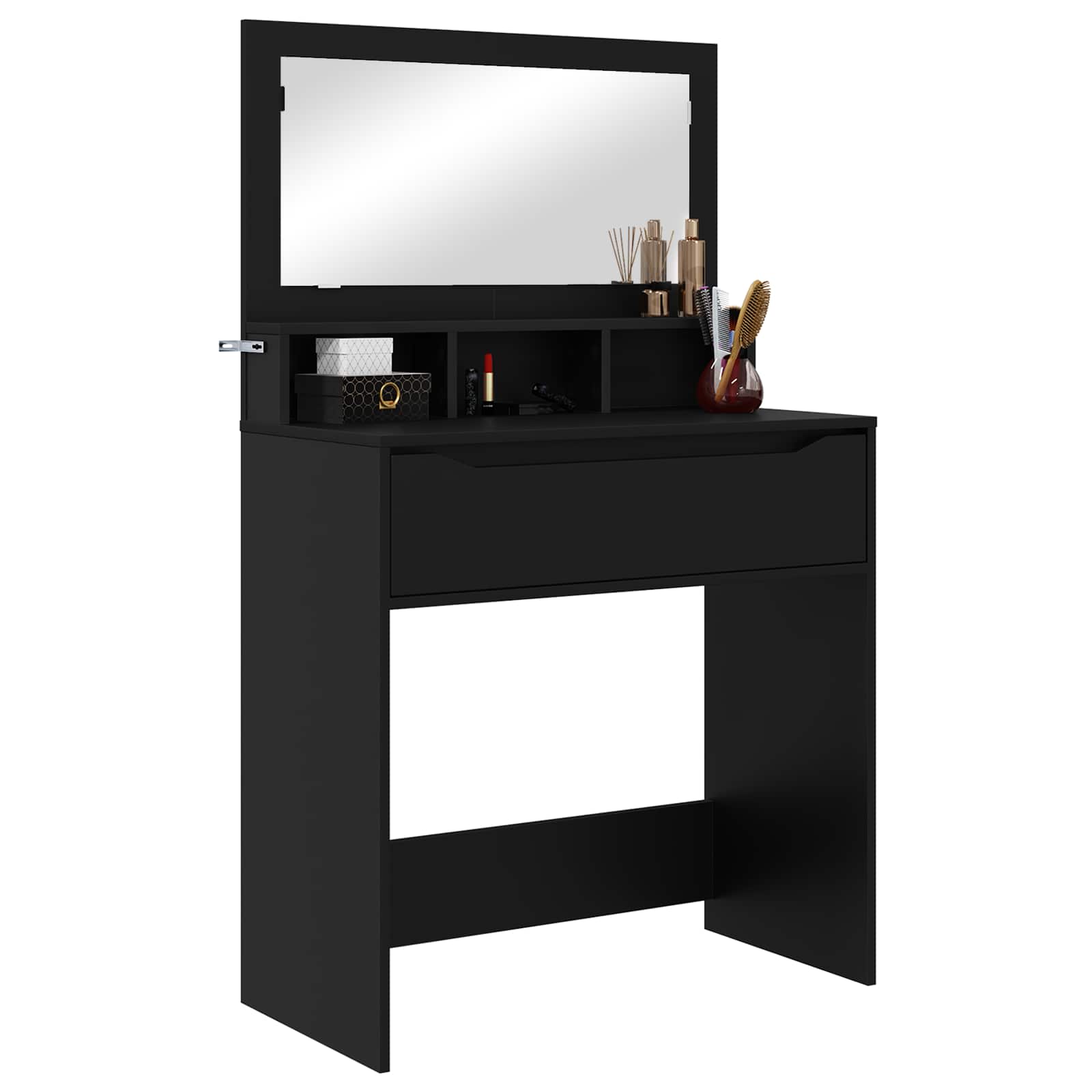vidaXL Toaletki do sypialni Czarny 80 x 39,6 x 135 cm