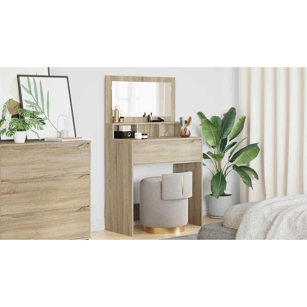 vidaXL Toaletki do sypialni z szufladą Dąb Sonoma 80 x 39,6 x 135 cm