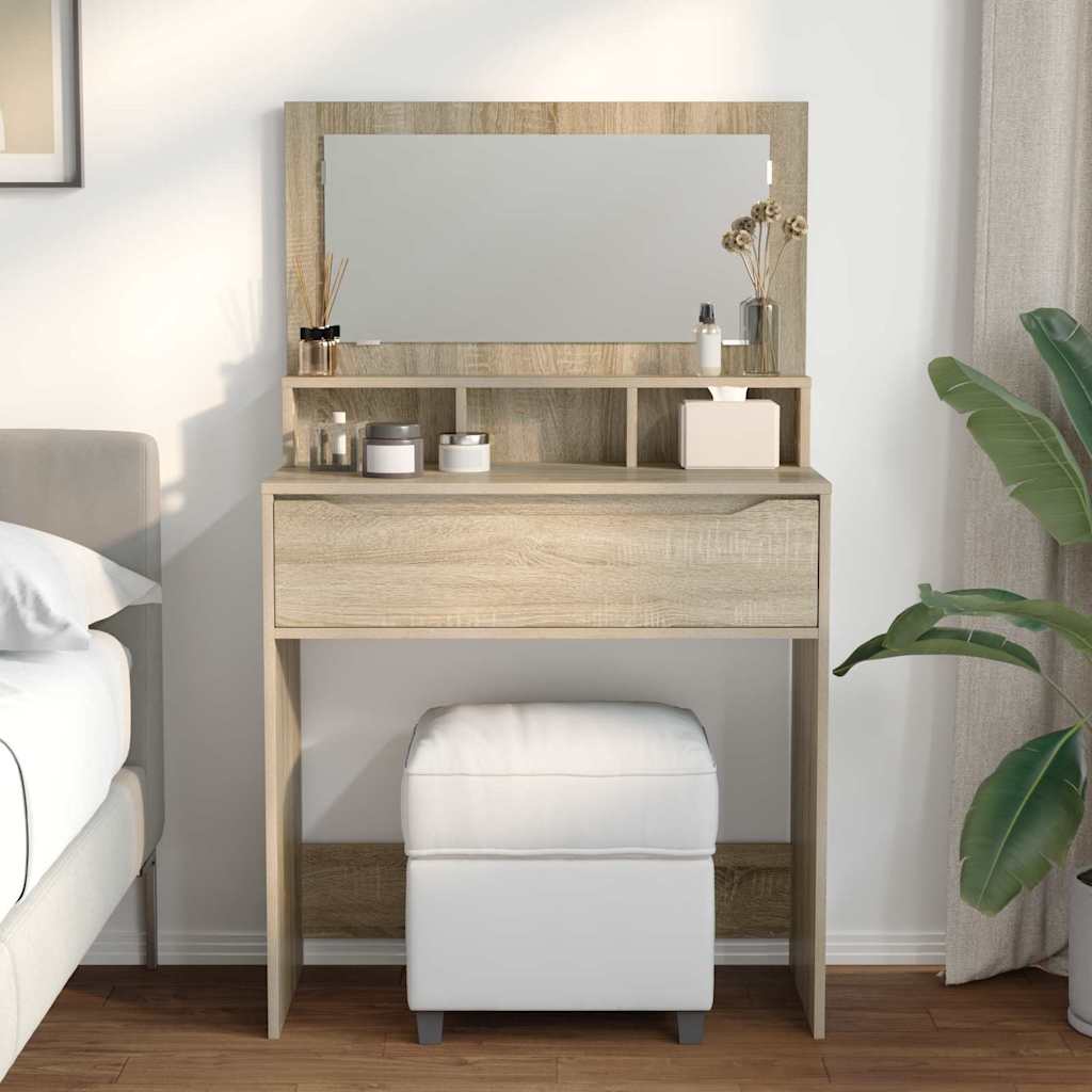 vidaXL Toaletki do sypialni z szufladą Dąb Sonoma 80 x 39,6 x 135 cm