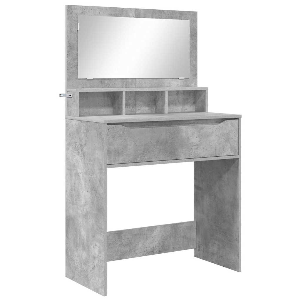 vidaXL Toaletki do sypialni Betonowy szary 80 x 39,6 x 135 cm