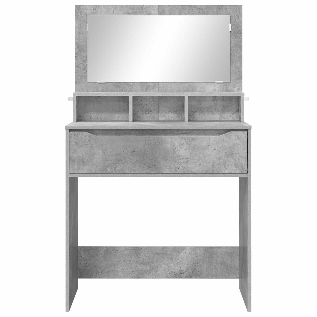 vidaXL Toaletki do sypialni Betonowy szary 80 x 39,6 x 135 cm