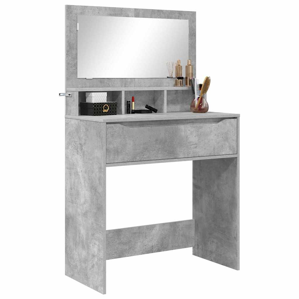 vidaXL Toaletki do sypialni Betonowy szary 80 x 39,6 x 135 cm