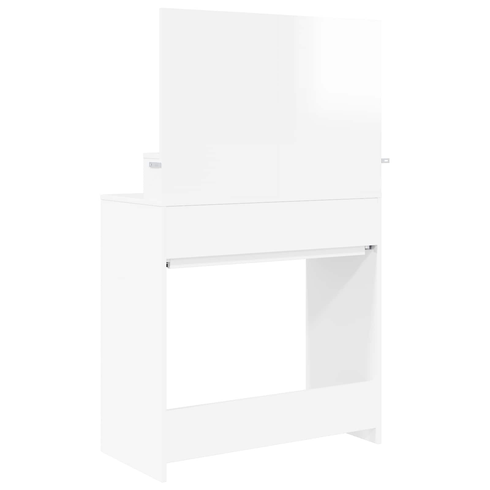 vidaXL Toaletki do sypialni Wysoki połysk biały 80 x 39,6 x 135 cm