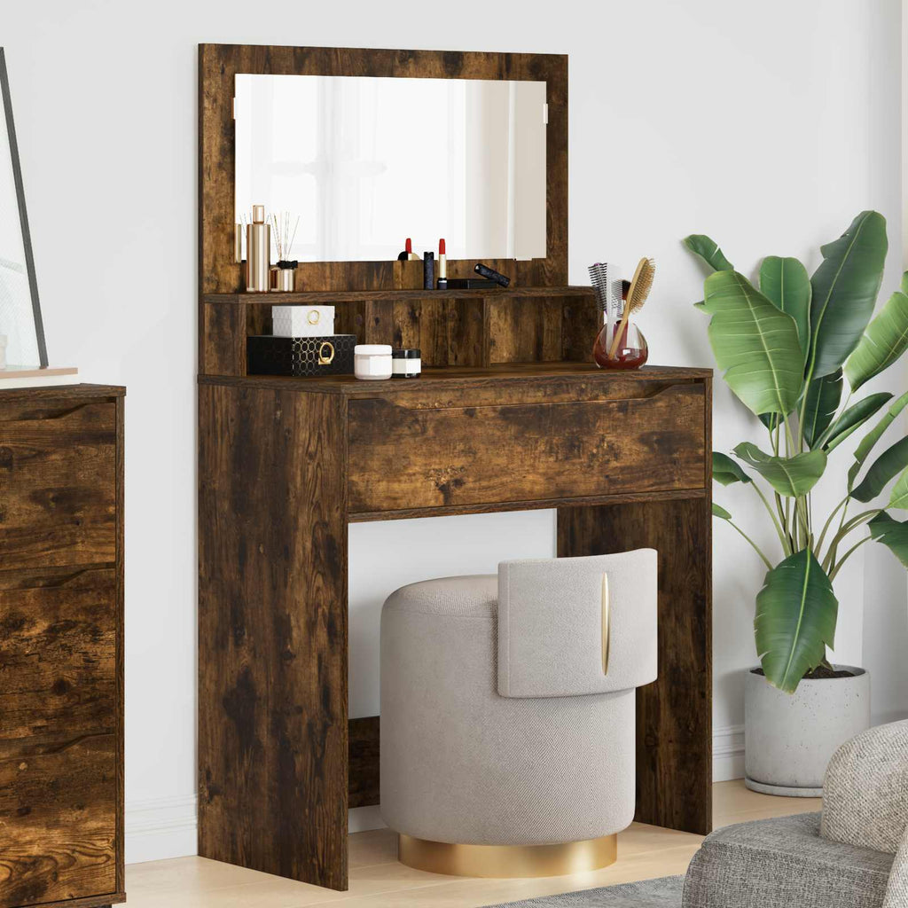 vidaXL Toaletki do sypialni Dąb wędzony 80 x 39,6 x 135 cm