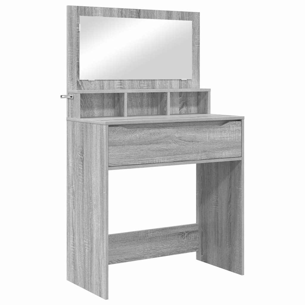 vidaXL Toaletki do sypialni z szufladą Szary Sonoma 80 x 39,6 x 135 cm