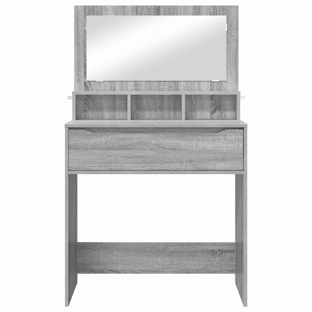 vidaXL Toaletki do sypialni z szufladą Szary Sonoma 80 x 39,6 x 135 cm