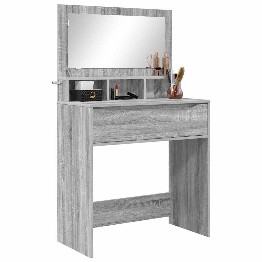 vidaXL Toaletki do sypialni z szufladą Szary Sonoma 80 x 39,6 x 135 cm