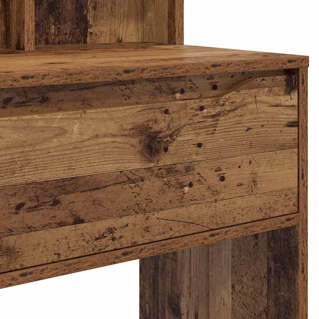 vidaXL Toaletki do sypialni z szufladą Stare drewno 80 x 39,6 x 135 cm