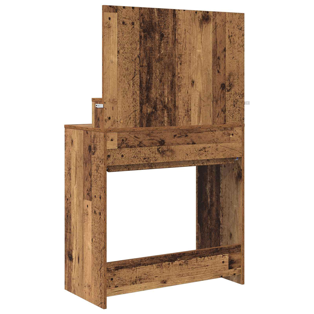 vidaXL Toaletki do sypialni Stare drewno 80 x 39,6 x 135 cm