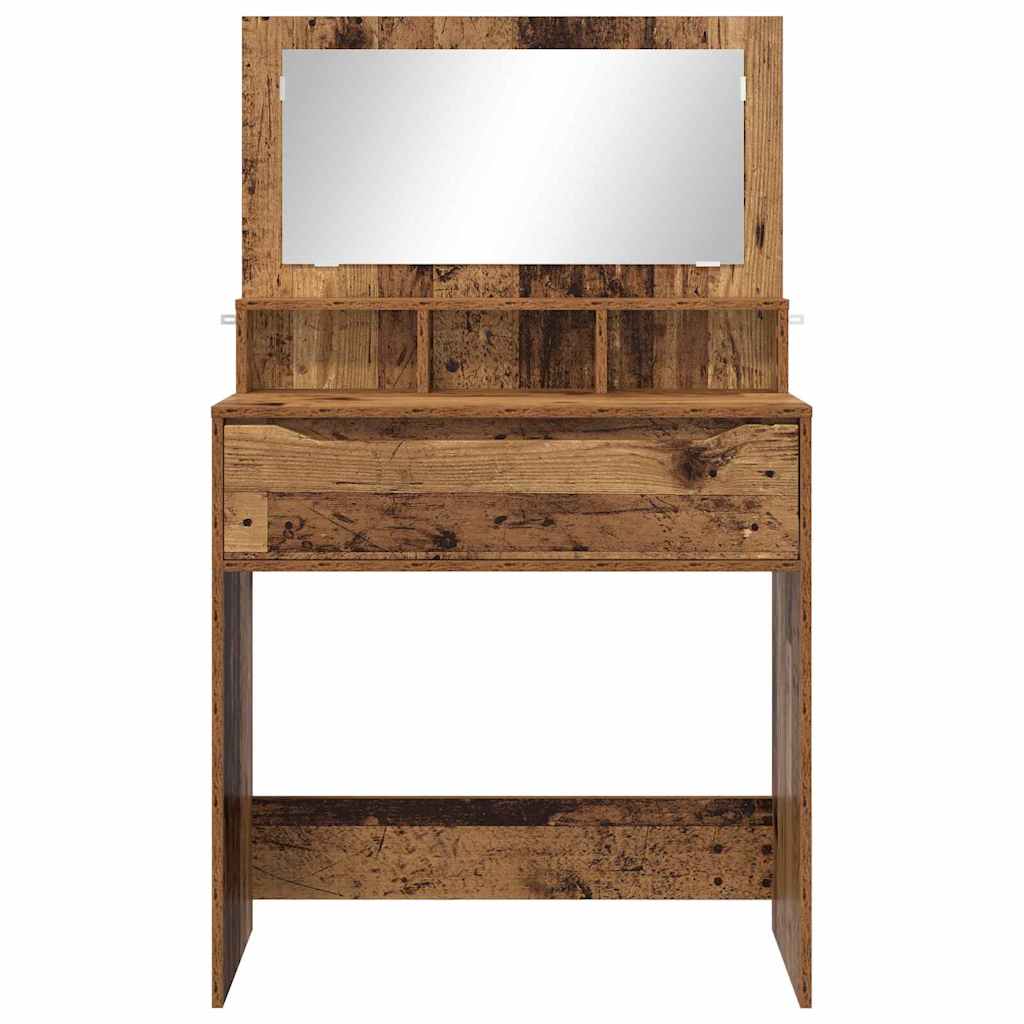 vidaXL Toaletki do sypialni z szufladą Stare drewno 80 x 39,6 x 135 cm
