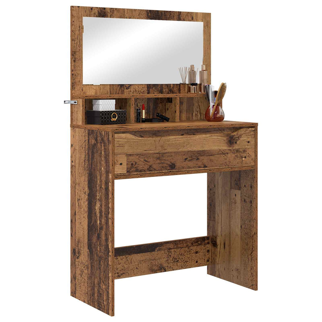 vidaXL Toaletki do sypialni Stare drewno 80 x 39,6 x 135 cm