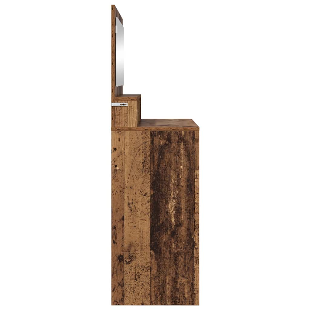 vidaXL Toaletki do sypialni z szufladą Stare drewno 80 x 39,6 x 135 cm