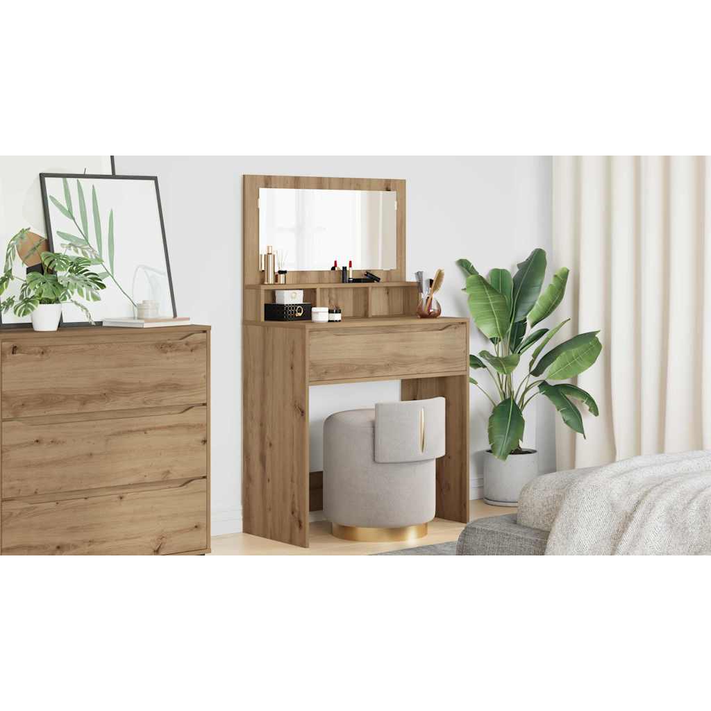 vidaXL Toaletki do sypialni Dąb rzemieślniczy 80 x 39,6 x 135 cm