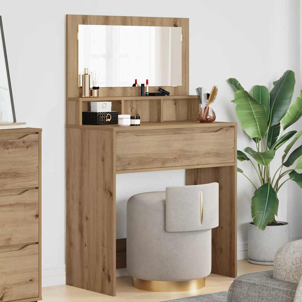 vidaXL Toaletki do sypialni Dąb rzemieślniczy 80 x 39,6 x 135 cm