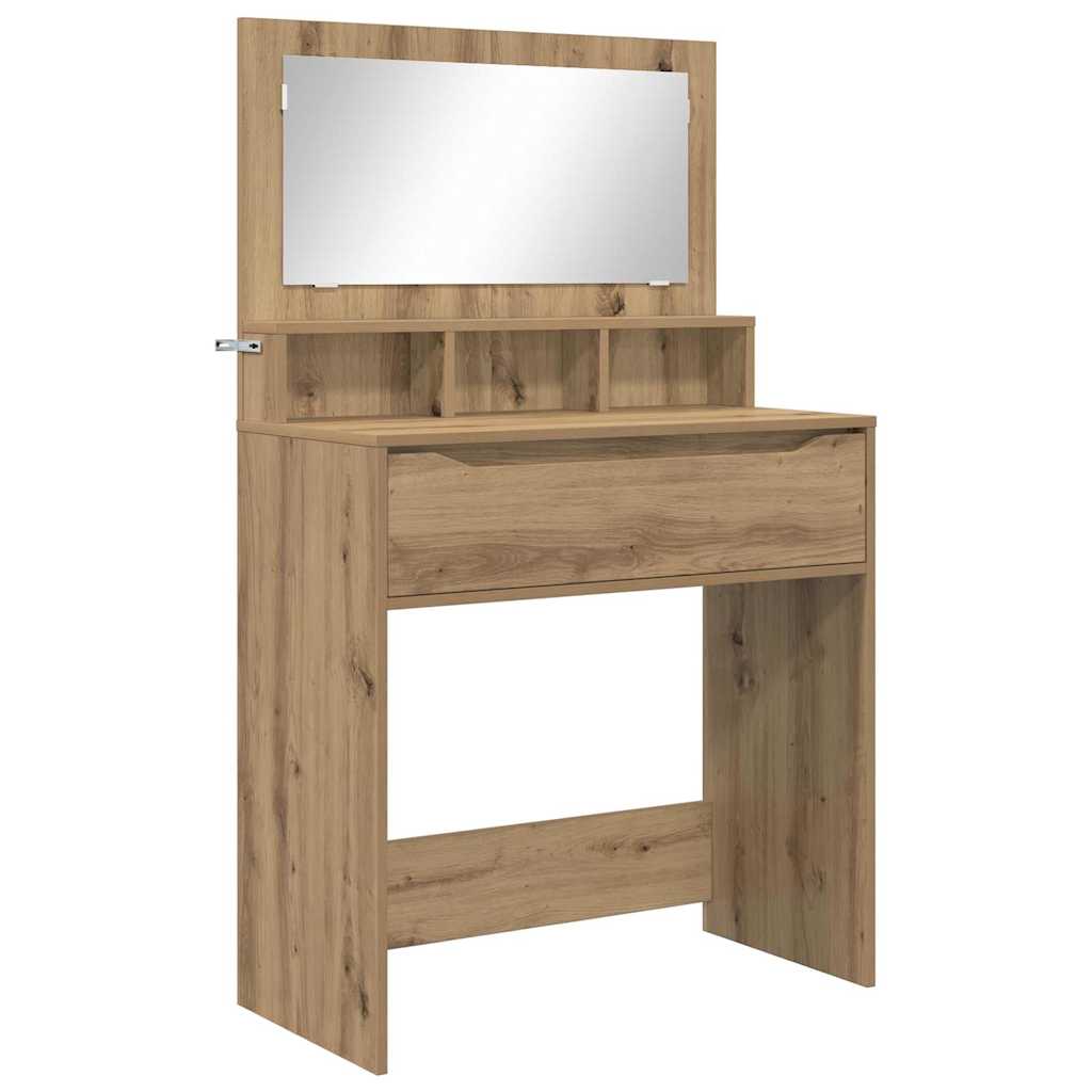 vidaXL Toaletki do sypialni Dąb rzemieślniczy 80 x 39,6 x 135 cm