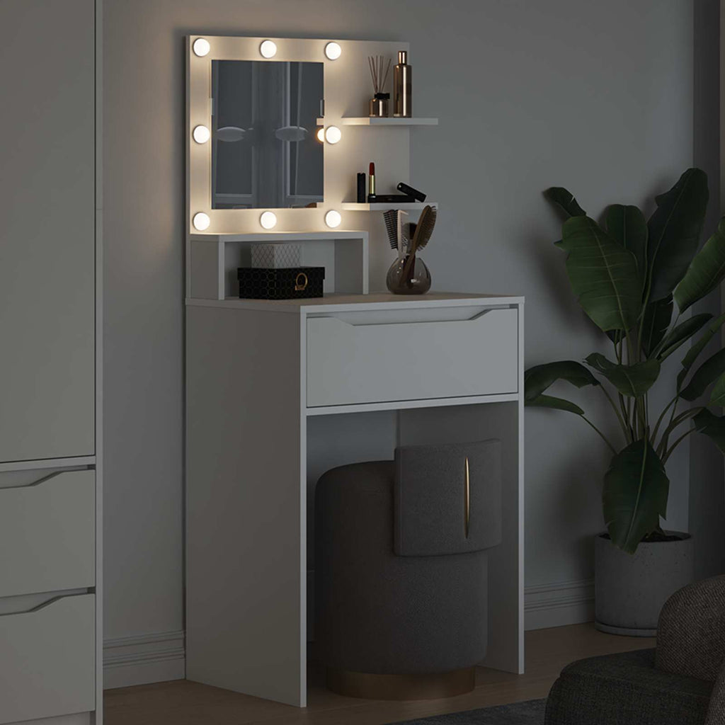 vidaXL Toaletki do sypialni Biały 80 x 39,6 x 135 cm